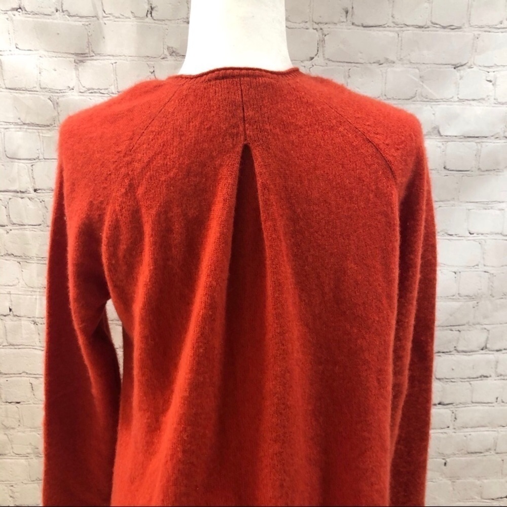 J. McLaughlin Cashmere Sweater Burnt Orange Size Small Fall Cozy Sweater - Picture 6 of 7